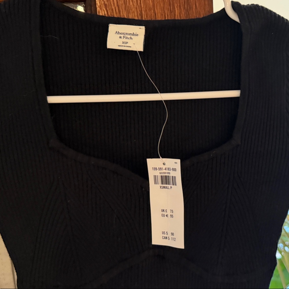 Abercrombie & Fitch Black Long Sleeve Knit Dress - Picture 2 of 3